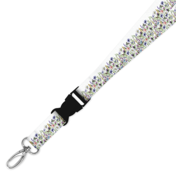 Double Breakaway Lanyard - Wildflower Border
