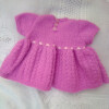 Hand Knitted 5 Piece Dress Set for a Baby Girl - Premature 2     - Chest 12 ins -  £22.50
