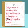 Funny Mother's Day Card from Daughter for Mum - Personalised inside - Customised - Cheeky Card Gift Ideas - For Her on Mothers Day - Large - Matte - Personalised inside