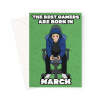 Gamer Birthday Card Born In March - A5 Portrait - 1 Card
