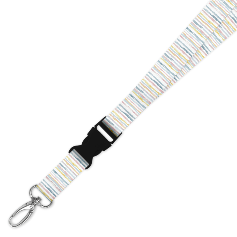 Double Breakaway Lanyard - Pastel Brush Strokes