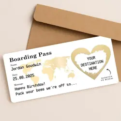 Boarding Pass Scratch off | Scratch Reveal For Holiday Surprise | Surprise Holiday Ticket