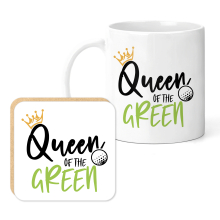 Golf Mug & Coaster Set - Queen of the Green