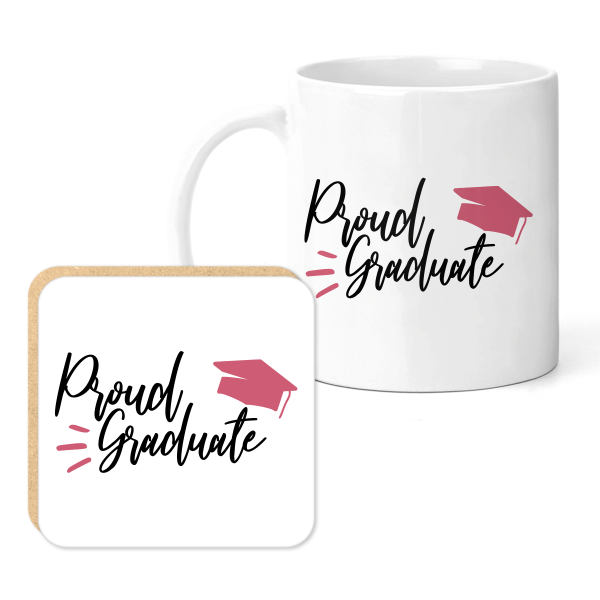 Mug & Coaster Set - Proud Graduate Just Roll With It