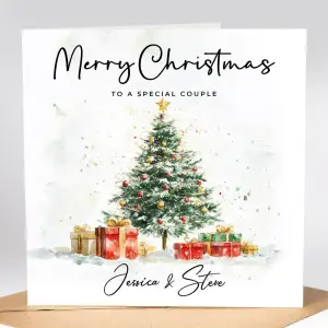 Personalised Christmas Card - Merry Christmas To A Special Couple