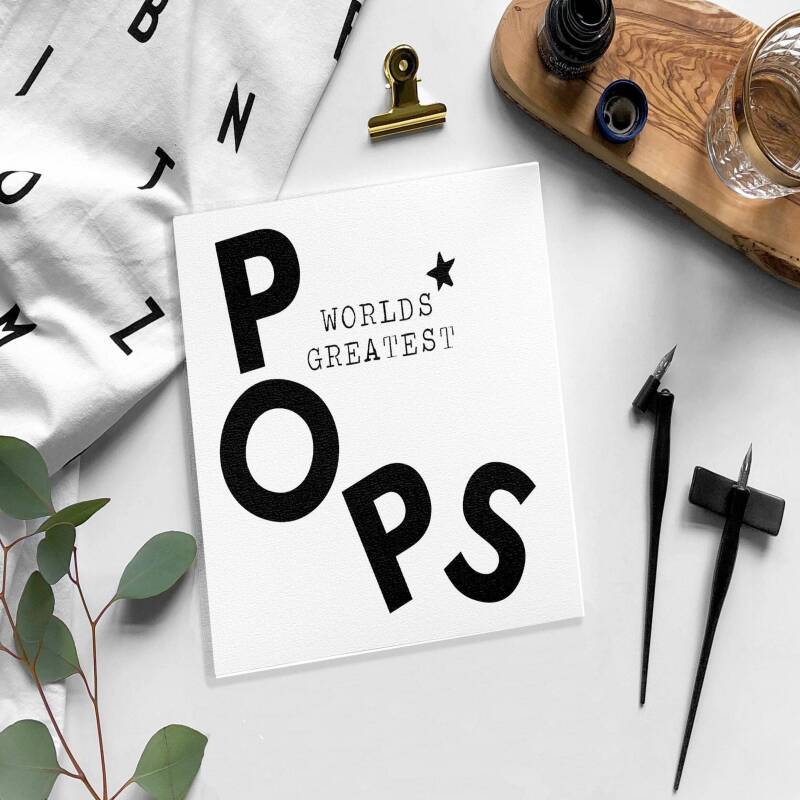 POPS Birthday / Blank card - Smooth White