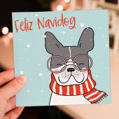Feliz Navidog dog, pet Christmas, Holidays, Xmas, festive feliz navidad card from the dog, pet, doggy, pooch (Size A6/A5/A4/Square 6x6")