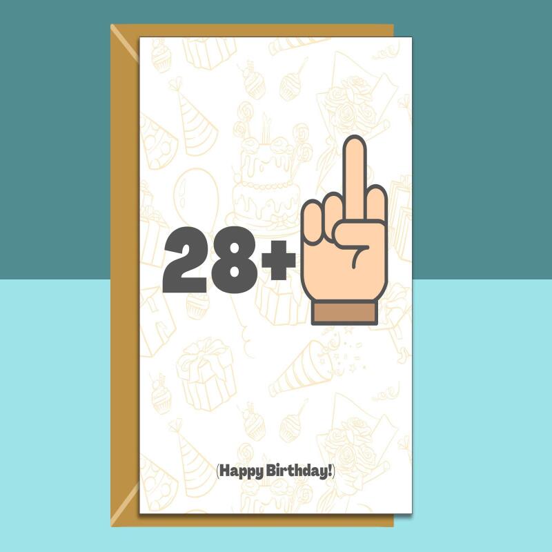 Funny 29th Birthday Card - Personalised inside if required - For Him or For Her - Perfect greetings card for someone turning 29 years old - Blank inside - Regular - Matte