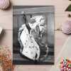Can-Can dancer - vintage black and white themed card - 12.6 x 17.7cm and blank inside - made in the UK