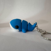 Baby Blue Whale Keyring
