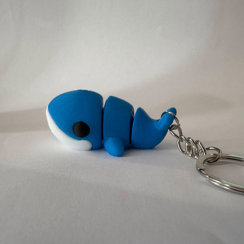 Baby Blue Whale Keyring