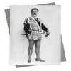 Heroic figure - Black and white photographic vintage card featuring Enrico Caruso - 12.6 x 17.7cm and blank inside, made in the UK