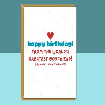 Funny Girlfriend/Boyfriend Birthday Card - Personalised - For Him or Her - Boyfriend or Girlfriend Birthday