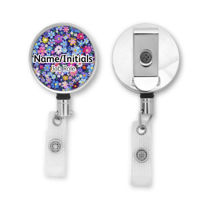 Personalised Metal ID Reel - Vibrant Flowers