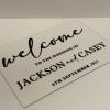 Wedding Welcome Sign / A2 Acrylic Sign / Personalised Sign / Acrylic Welcome Board / Welcome To The Wedding / - A3 CLEAR - Black