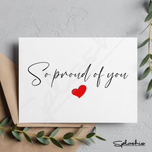 New Job Card - So Proud Of You - Medium (Approx. A5 | 148mm x 210mm | 5.8in x 8.3in) - Standard Smooth Card