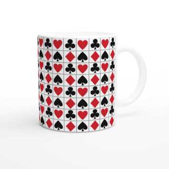 Playing Card Suits Pattern Mug