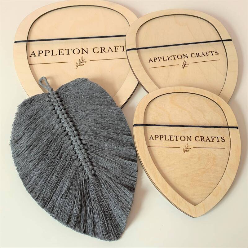 Macrame Leaf & Feather Cutting Template / Macrame Wall Hanging Tool /  Macrame Cutting Template / Cutting Tool - Extra Small