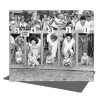 And they're off, black and white vintage photographic card featuring 1950's baby racing - 12.6 x 17.7cm and blank inside - made in the UK