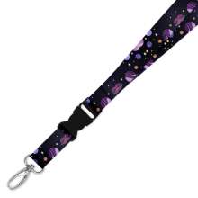 Double Breakaway Lanyard - Colourful Galaxy Background