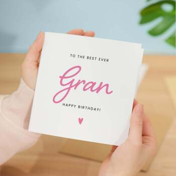 Birthday Card For Gran Happy Birthday Card For Grandmother Best Gran Ever Card Birthday Card For Gran