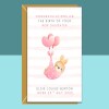 Your New Baby daughter Congratulations Card - Personalised - Perfect for new mum, mom, new dad, new parents - Customised Name Card - Blank inside - Regular - Matte