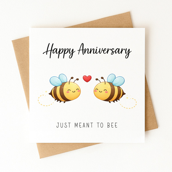 Anniversary Card - Just Meant To Bee - Standard Smooth Card