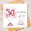 Personalised 30th Birthday Card For Granddaughter, Personalised Birthday Card For Her, 30th Birthday Card, 30th Birthday Gift For Sister - Blank Card Inside