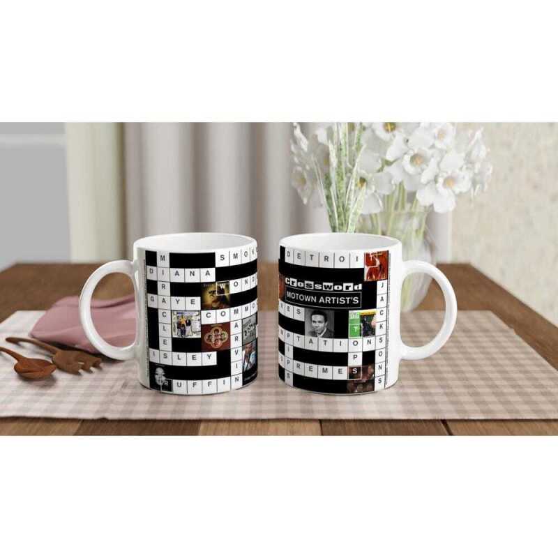 Motown Artists Crossword Mug - Ceramic White