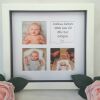 Personalised new baby box frame,new baby gift,new baby photo frame,nursery decor - Without lights - No crystals