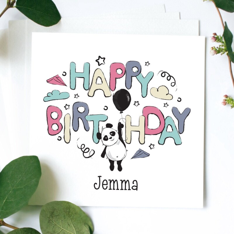 Panda Birthday Card
