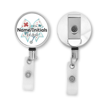 Personalised Metal ID Reel - Nursing Coquette Bow