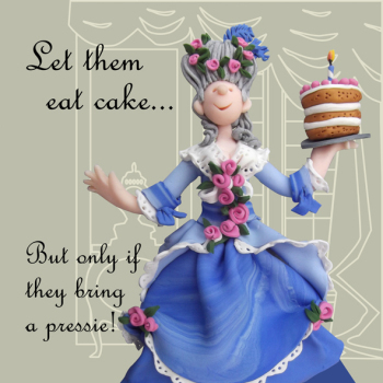 Let Them Eat Cake Funny Olde Worlde Birthday Card Erica Sturla Greeting Cards
