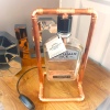 Gentleman Jack  - Copper frame Bottle table lamp - Original - Upcycled - Man/She Cave - Fathers/Mother Day - Gifts For Him/Her