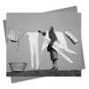 Stiff as a board - vintage black and white themed card  - 12.6 x 17.7cm and blank inside - made in the UK