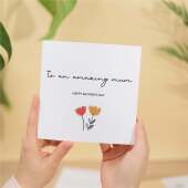 Mother's Day Card For Mum, To an Amazing Mum Happy Mother's Day, Simple Cute Flower Card