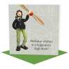 Birthday high flyer - Amy Johnson themed birthday card - designed by Erica Sturla - 15cm square and blank inside, made in the UK