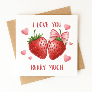 Valentine's Day Card - I Love You Berry Much