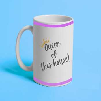 Funny Mug for Her - Queen of this House - Cheeky Coffee or Tea Mug - Gift Ideas - For Mum, Friend, Sister, birthday or Christmas