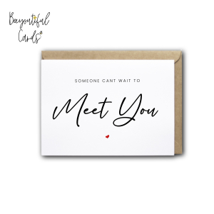 Pregnancy Announcement Card - Someone Can't Wait To Meet You