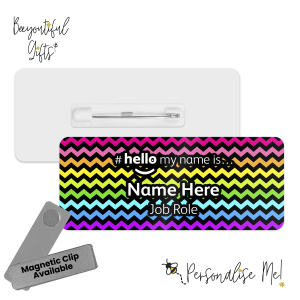 Name Badge - Neon Pattern Hello My Name is... - Design 2