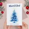 Christmas Card For Mum and Dad Card For Mum Xmas Card for Dad For Christmas Card for Loved One Mum and Dad Card Christmas Tree Card - Large (5x7) / Blank Message