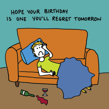 Birthday Regrets Greetings Card