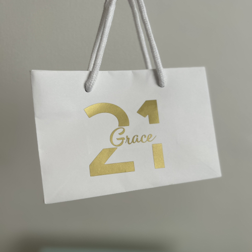 Personalised Gift Bag - Small Landscape White Bag 120 x 160 x 80