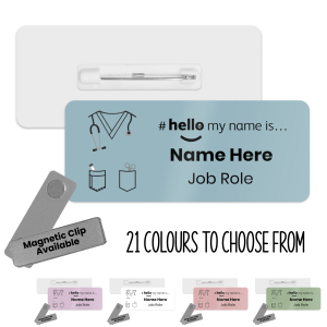 #hello my name is... Name Badge - Colour Nurse Scrubs