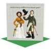 Classic pair, funny Pride and Prejudice themed anniversary card - designed by Erica Sturla - 15cm square and blank inside, made in the UK