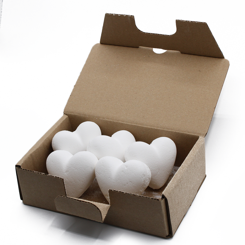 Love Heart Bath Bombs 70g - Coconut