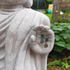 Chrysocolla Crystal Chip & Leaf Sterling Silver Earrings