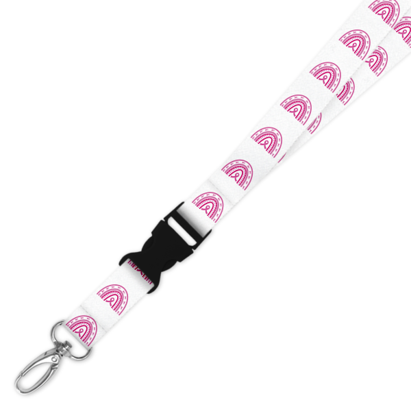 Double Breakaway Lanyard - Breast Cancer Awareness