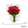 Coasters BOUQUET ROSES Splatter Art Personalised Coaster, High Gloss Splash Art, Home Decor, Romantic Art, Valentines Coaster, Love Gifts. - Single Coaster
